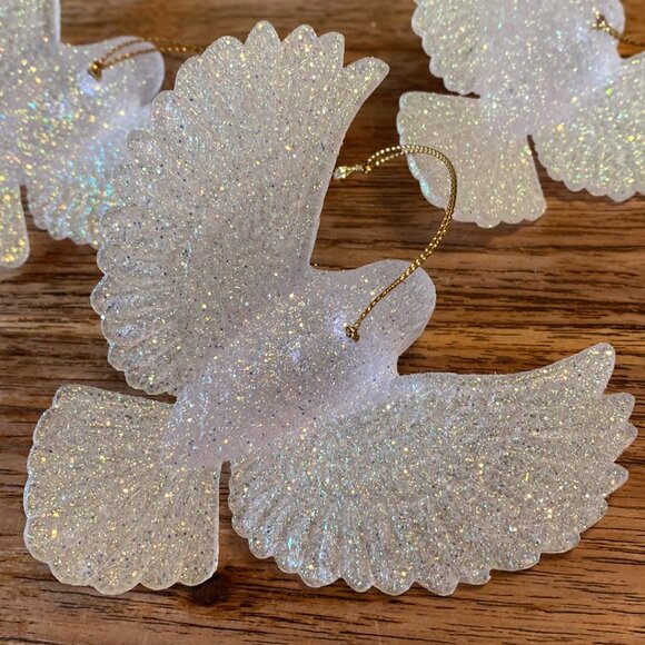 Vintage Holiday Bird & Tree Ornaments, Set of 5 - Picture 4 of 10